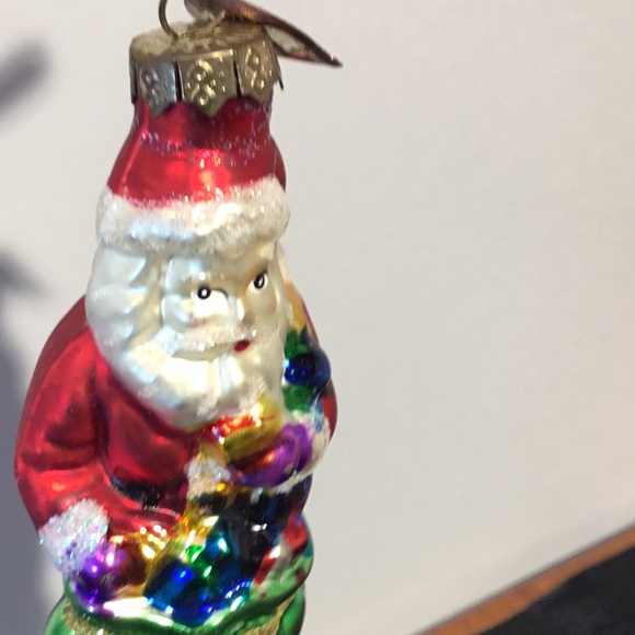 VTG Blown Glass Old Santa Christmas Ornament - Picture 12 of 16